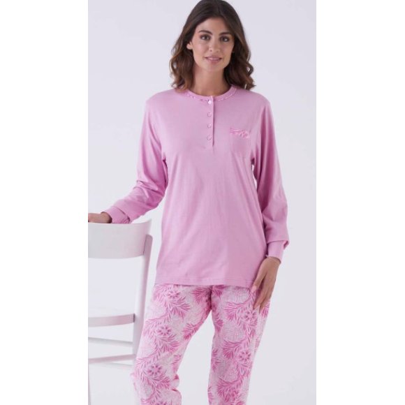 KAREL PIU' PIGIAMA LUNGO DONNA IN COTONE JERSEY ART.SK0049PLD - COLORI ASSORTITI KAREL PIU' PIGIAMA LUNGO DONNA IN COTONE JERSEY ART.SK0049PLD - COLORI ASSORTITI