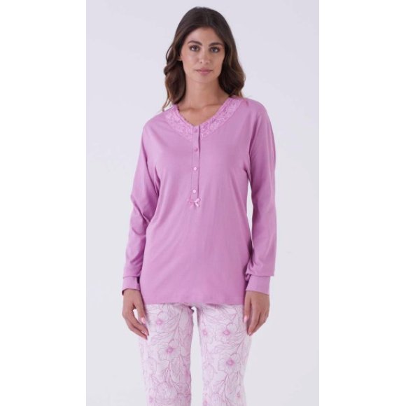 KAREL PIU' PIGIAMA DONNA LUNGO IN COTONE JERSEY ART.SK0054PLD - COLORI ASSORTITI KAREL PIU' PIGIAMA DONNA LUNGO IN COTONE JERSEY ART.SK0054PLD - COLORI ASSORTITI