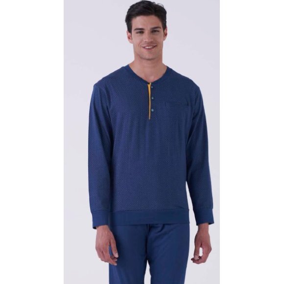 KAREL PIU' PIGIAMA LUNGO UOMO IN COTONE JERSEY ART.SK0247PLU - COLORE ASSORTITI