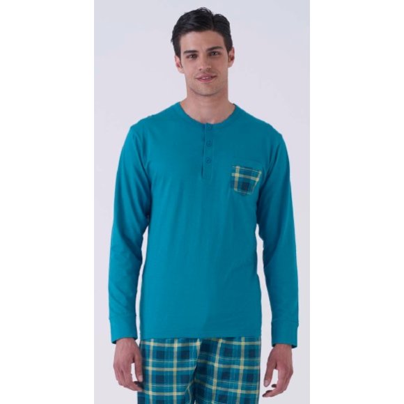 KAREL PIU' PIGIAMA LUNGO UOMO IN COTONE ART.SK0269 - COLORI ASSORTITI 