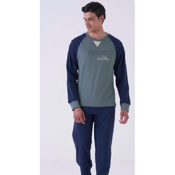 KAREL PIU' PIGIAMA LUNGO UOMO IN COTONE ART.SK0288PLU - COLORI ASSORTITI 