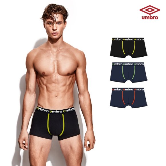 UMBRO - BOXER ELASTICIZZATO UOMO COD.05450 - COLORI ASSORTITI