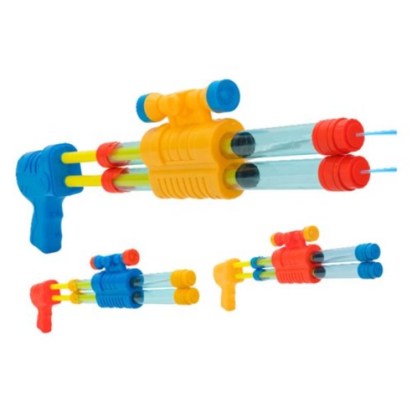​​​​​​​FUCILE AD ACQUA CON DOPPIA CANNA 46,8 CM - COLORI ASSORTITI