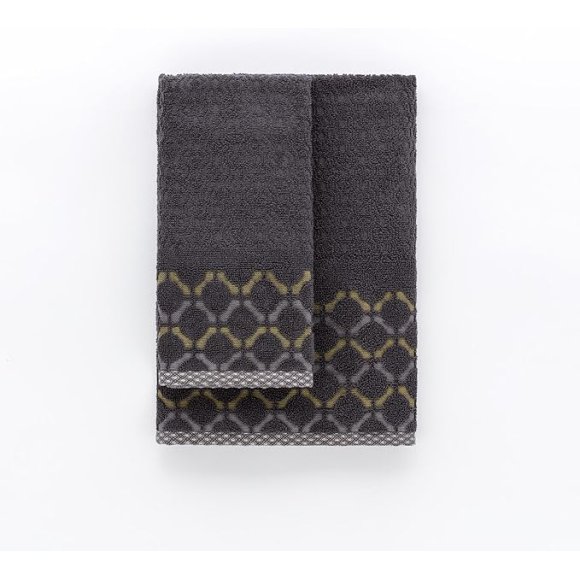 RIVIERA SET ASCIUGAMANI 1+1 TILES - GRIGIO