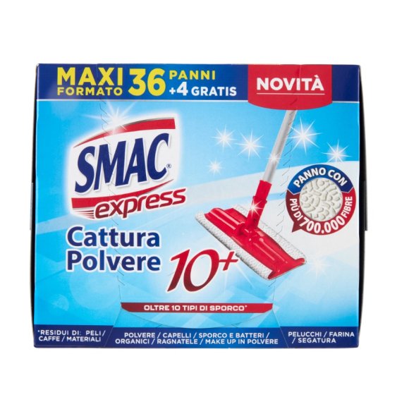 SMAC DRY PANNO CATTURA POLVERE 10+ RICAMBIO  X 36+4 PEZZI 