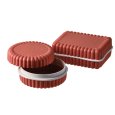 SET 2 CONTENITORI PLASTICA + COPERCHIO - COLORI ASSORTITI