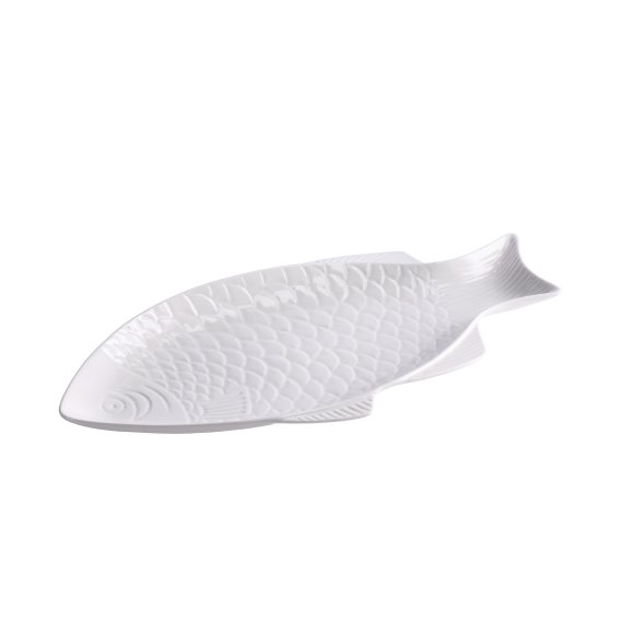 VASSOIO IN CERAMICA FORMA PESCE 47 CM