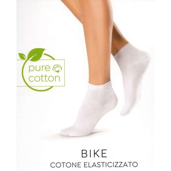 PEZZINI - 3 PEZZI CALZINI BIKE UNISEX COD.MCZ102 - BIANCO
