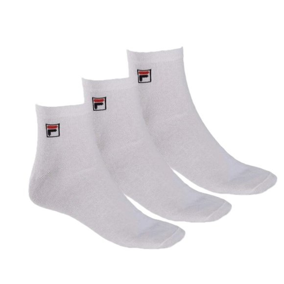 FILA  3 PEZZI CALZINO BAMBINO QUARTER COD.F1042 - BIANCO