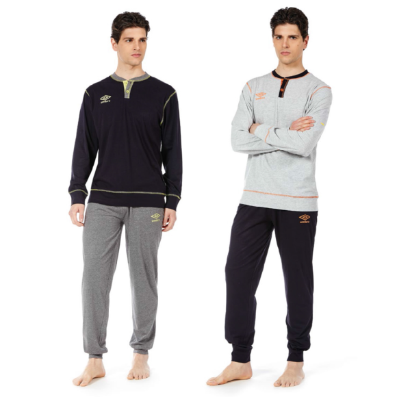 UMBRO - PIGIAMA LUNGO UOMO SERAFINO COD.10442 - COLORI ASSORTITI