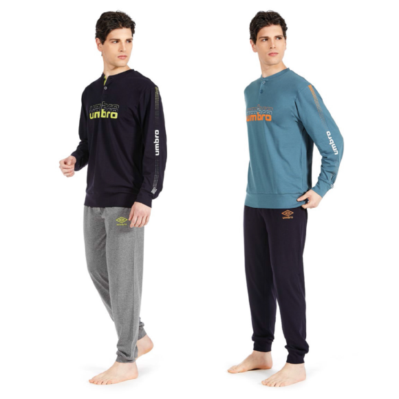 ​​​​​​​UMBRO - PIGIAMA LUNGO UOMO SERAFINO COD.10445 - COLORI ASSORTITI