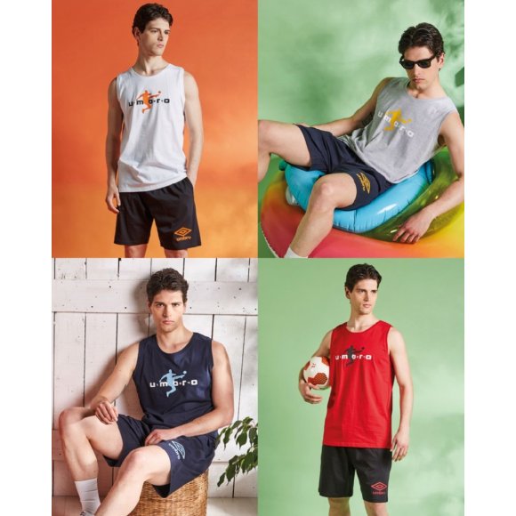 UMBRO - COORDINATO MARE UOMO COD.10466 - COLORI ASSORTITI