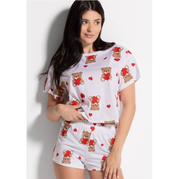 LOVE AND BRA PIGIAMA DONNA CORTO ART.104798 - COLORI ASSORTITI 