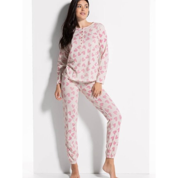 LOVE&BRA PIGIAMA LUNGO DONNA ART.105099 - COLORI ASSORTITI 