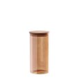 ​​​​​​​BARATTOLO IN VETRO BOROSILICATO E COPERCHIO IN BAMBOO - COLORI ASSORTITI