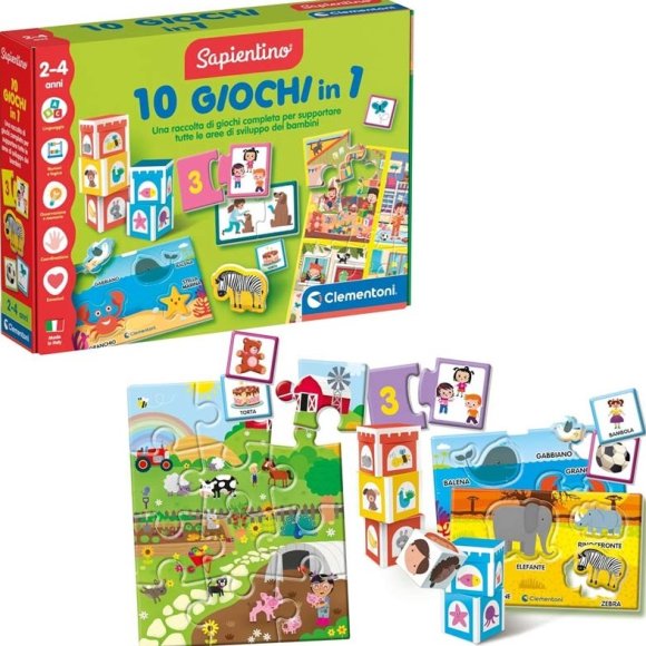 CLEMENTONI SAPIENTINO EDUCATIVO 10 GIOCHI IN 1 CLEMENTONI SAPIENTINO EDUCATIVO 10 GIOCHI IN 1