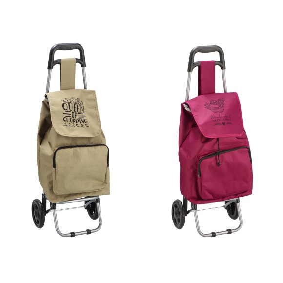 CARRELLO SPESA + TASCA TERMICA - 2 COLORI ASSORTITI