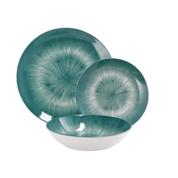 SERVIZIO 18 PIATTI IN CERAMICA - VERDE