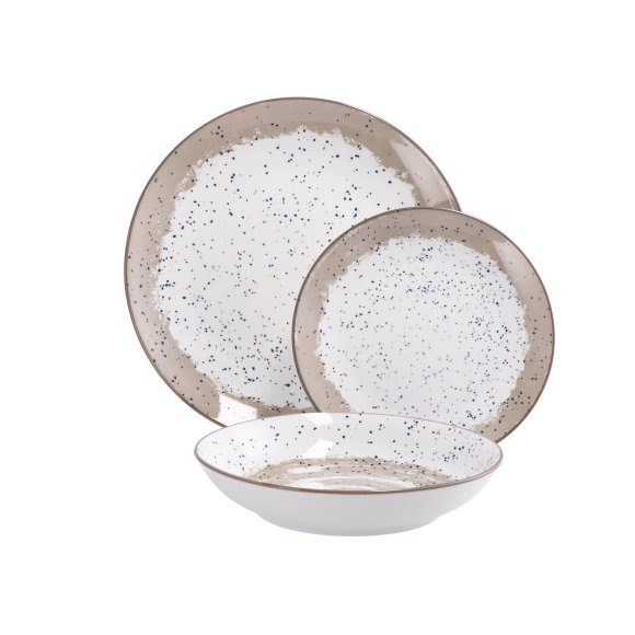 SERVIZIO 18 PIATTI IN CERAMICA - TORTORA