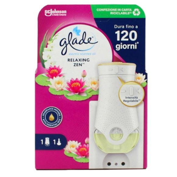 GLADE ELECTRIC ESSENTIAL OIL DIFFUSORE + RICARICA RELAXING ZEN DURATA 120 GIORNI - 20 ML GLADE ELECTRIC ESSENTIAL OIL DIFFUSORE + RICARICA RELAXING ZEN DURATA 120 GIORNI - 20 ML