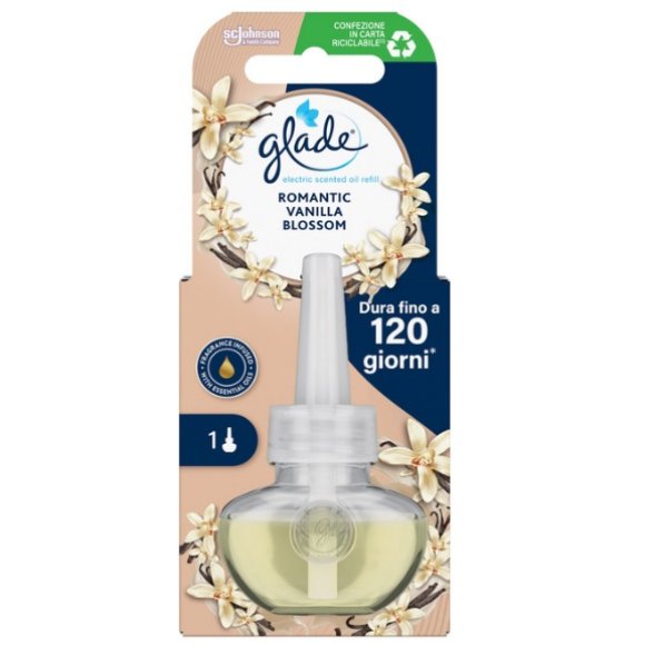GLADE ELECTRIC ESSENTIAL OIL RICARICA LIQUIDA ROMANTIC VANILLA BLOSSOM - 20 ML