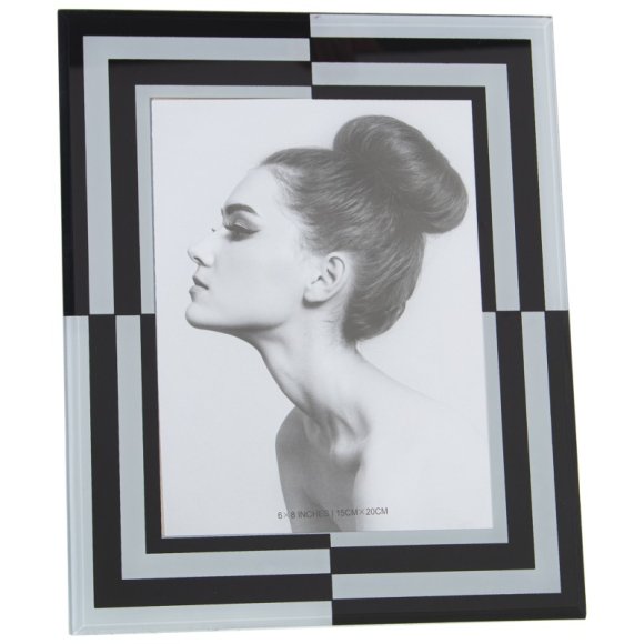CORNICE PORTAFOTO IN VETRO 15x20 - BIANCO E NERO
