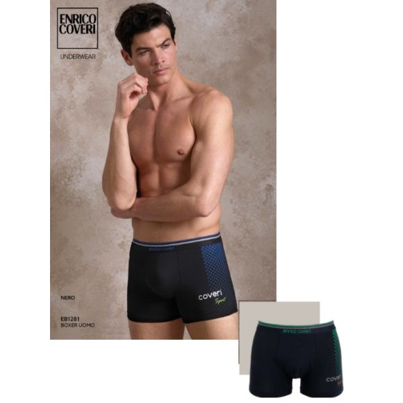 ENRICO COVERI - BOXER UOMO COD. EB1281 - COLORI ASSORTITI
