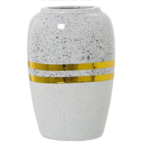 CAMACHO VASO IN CERAMICA 13x20 CM - ARGENTATO/BIANCO CAMACHO VASO IN CERAMICA 13x20 CM - ARGENTATO/BIANCO