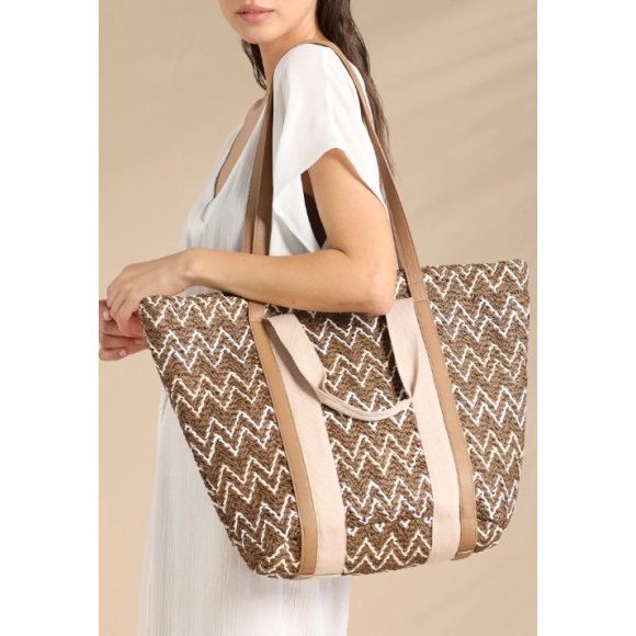 NOI DI NOTTE BORSA CON CHIUSURA ZIP ART. TR001500 - MARRONE  