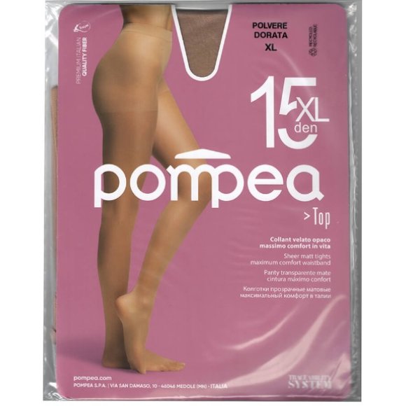 POMPEA CALZE TOP 15 DEN  POLVERE DORATA XL