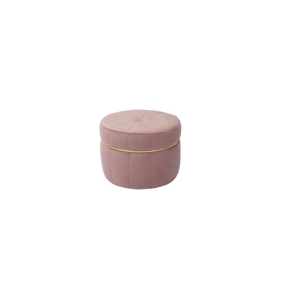 POUF VELLUTO "DOLLOT" - ROSA