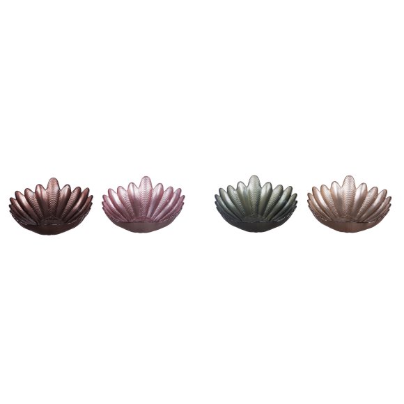 CENTROTAVOLA/SVUOTATASCHE IN VETRO "ROANNE" - COLORI ASSORTITI