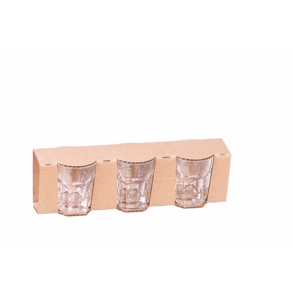 SET 3 BICCHIERINI DA CAFFÉ IN VETRO 