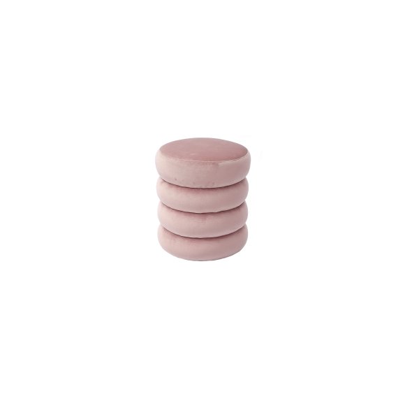POUF IN VELLUTO "CHEROY" - ROSA