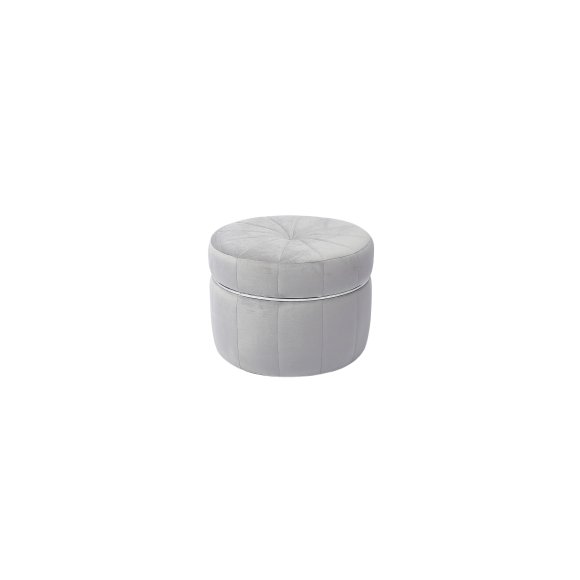 POUF VELLUTO "DOLLOT" - GRIGIO 