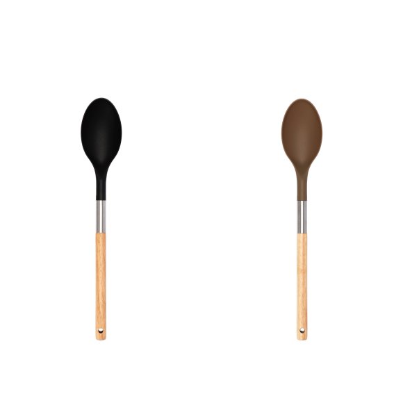 CUCCHIAIO IN NYLON E LEGNO - COLORI ASSORTITI