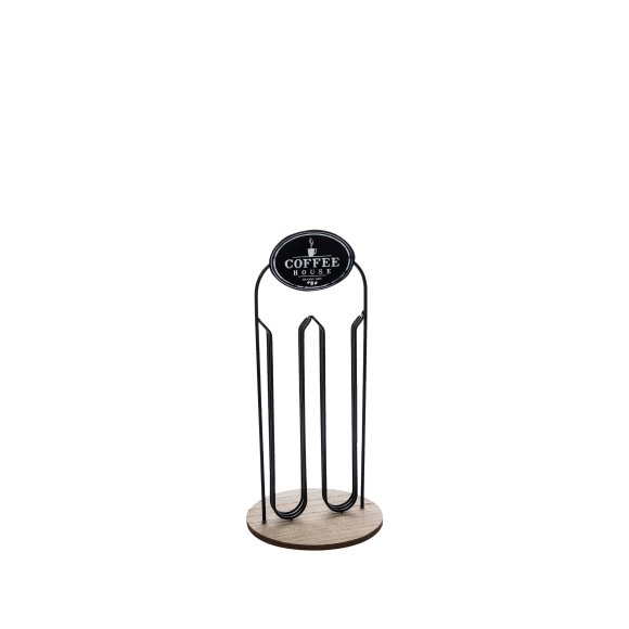 PORTA CAPSULE METALLO + LEGNO