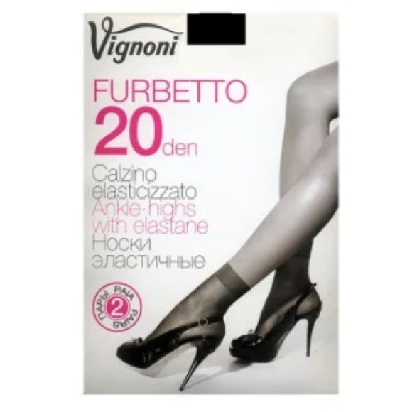 VIGNONI CALZINO 20DEN SETIFICATO CON BORDO CONFORT TAGLIA UNICA - NERO