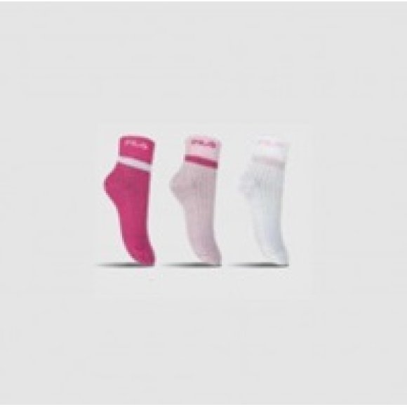 FILA - 3 PEZZI CALZINO BAMBINA COD.F2112 QUARTER - COLORI ASSORTITI