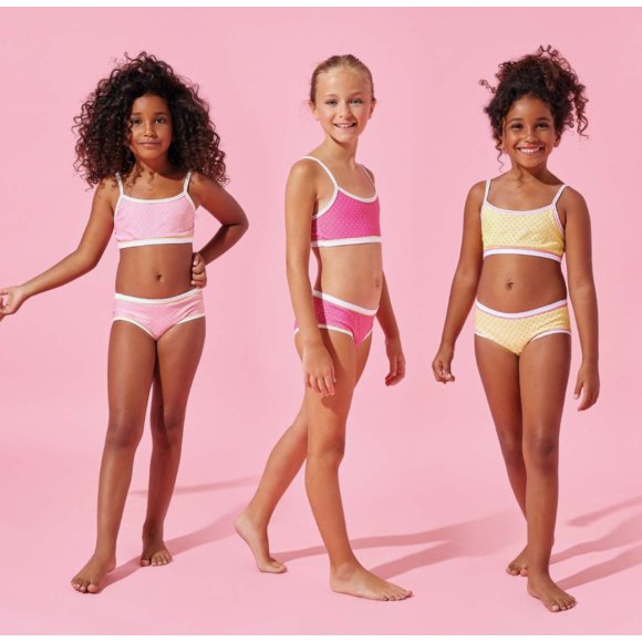JADEA - COORDINATO BIMBA BRASSIERE CON SLIP COD.218 - COLORI ASSORTITI