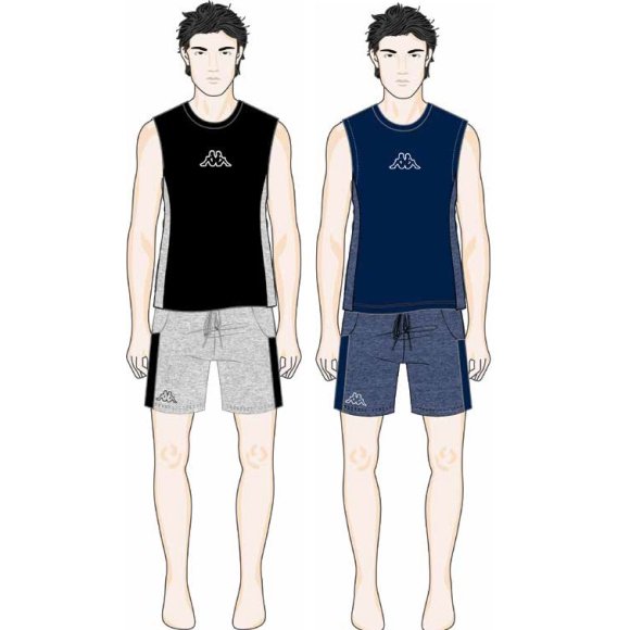 KAPPA - PIGIAMA UOMO GIRO MANICA COD. KMS24040 - COLORI ASSORTITI