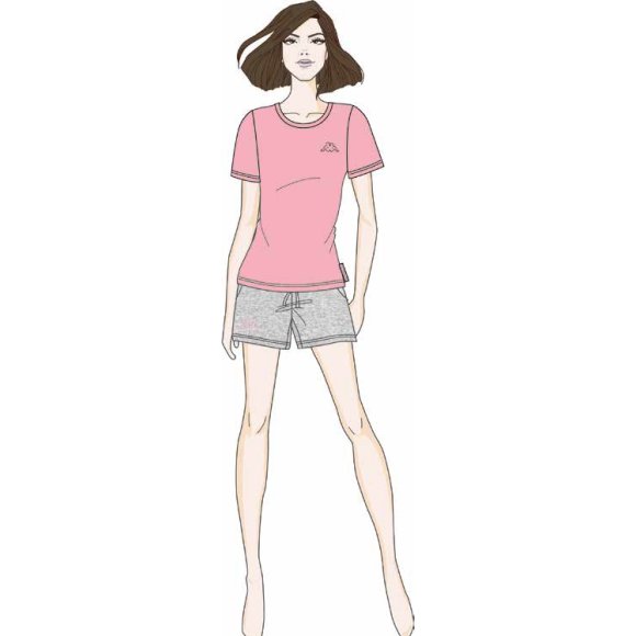 KAPPA - PIGIAMA DONNA MANICA CORTA - GRIGIO