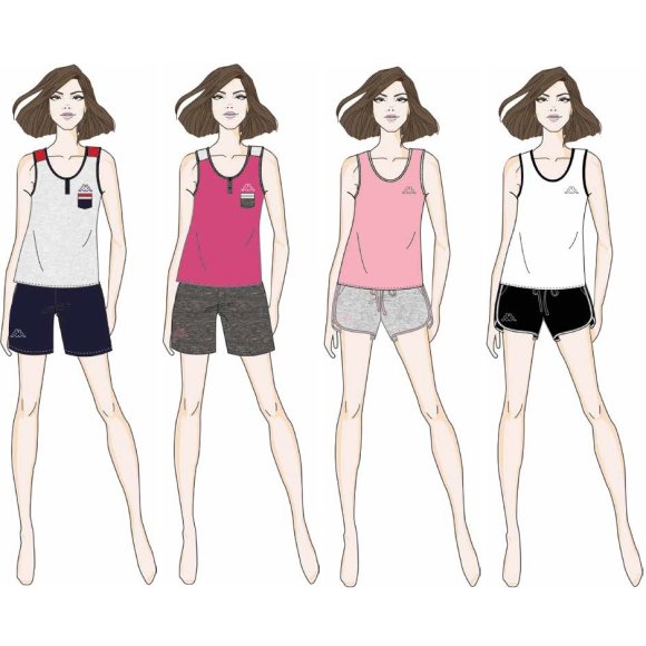 KAPPA - PIGIAMA DONNA GIRO MANICA COD. KWS24147 - COLORI ASSORTITI