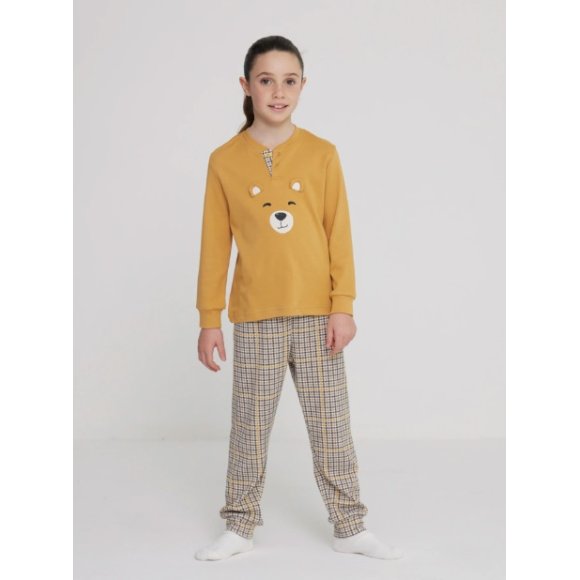 NOIDINOTTE - PIGIAMA BAMBINA/O COD.FE2421PS401 - GIALLO