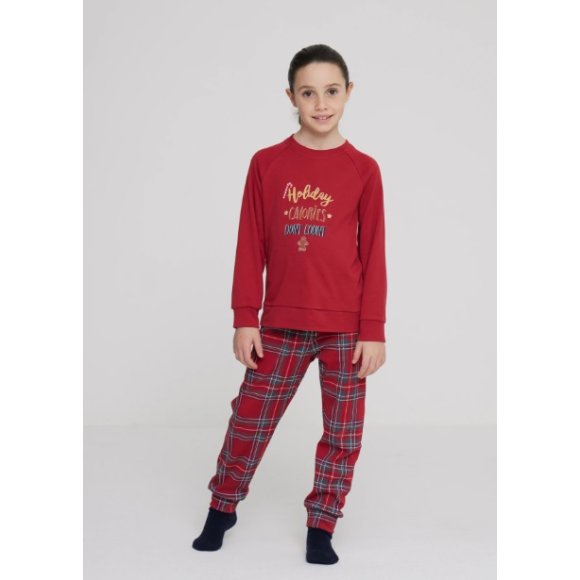 NOIDINOTTE - PIGIAMA BAMBINO/A COD.FE2454PS401 - ROSSO