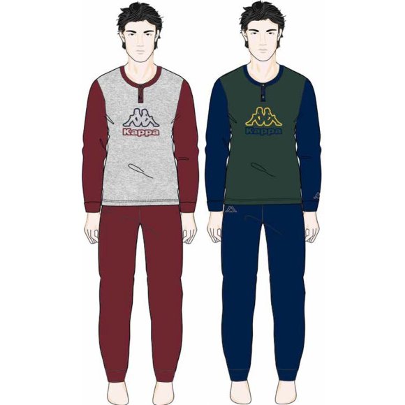 KAPPA - PIGIAMA INTERLOCK UOMO COD. KMW24600 - COLORI ASSORTITI