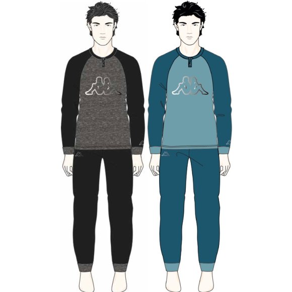 KAPPA - PIGIAMA UOMO CALIBRATO COTONE COD.KMW24608 - COLORI ASSORTITI