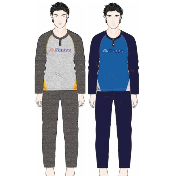 KAPPA - PIGIAMA INTERLOCK UOMO COD. KMW24610 - COLORI ASSORTITI