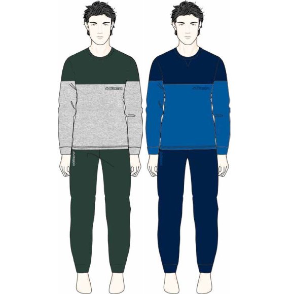 KAPPA - PIGIAMA UOMO COTONE GARZATO COD.KMW24621 - COLORI ASSORTITI