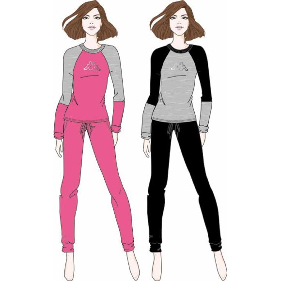 KAPPA - PIGIAMA INTERLOCK DONNA COD. KWW24711 - COLORI ASSORTITI